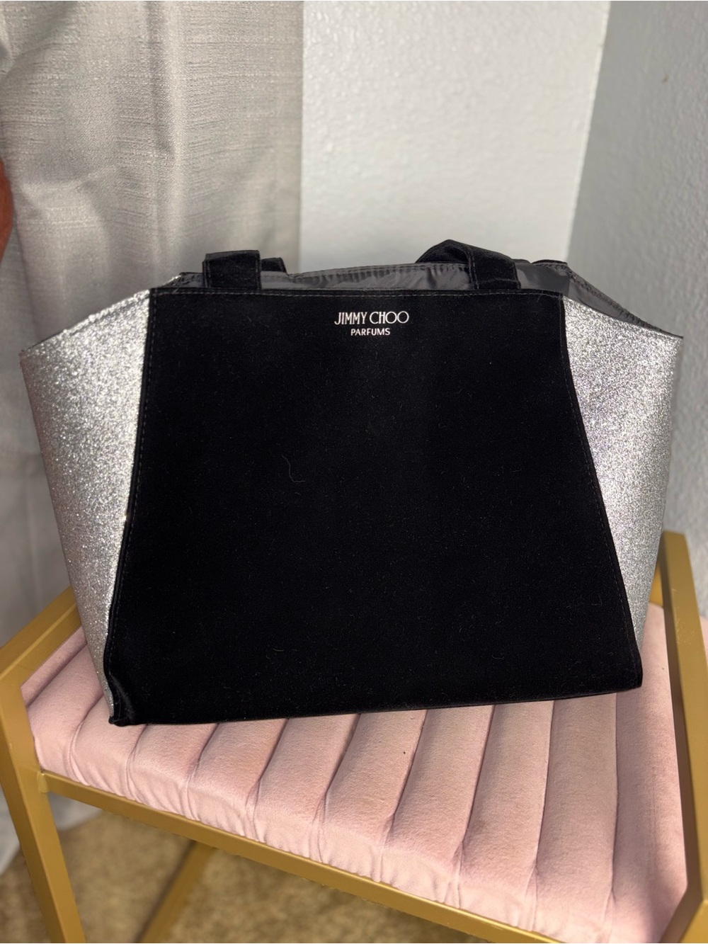 Jimmy Choo Black and Silver Tote